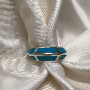 Silver turquoise ring